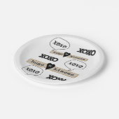 紙プレート赤いハートラブXoxo ペーパープレート (アングル)