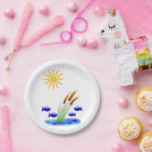 紙プレート魚 ペーパープレート (パーティー)