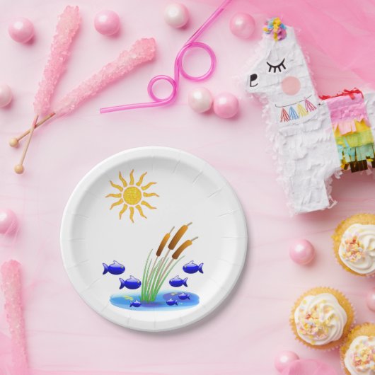 紙プレート魚 ペーパープレート (パーティー)