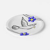 紙プレート鳩 ペーパープレート (アングル)