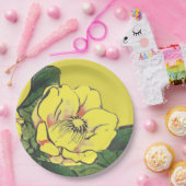 紙プレート黄日本の花 ペーパープレート (パーティー)