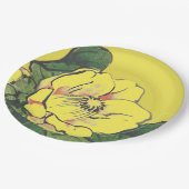 紙プレート黄日本の花 ペーパープレート (アングル)