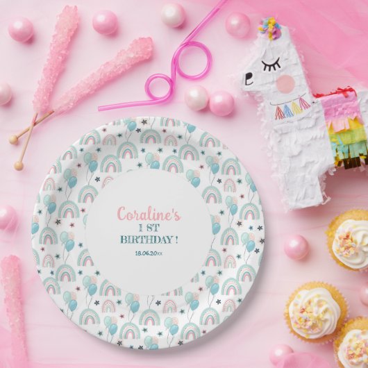 紙プレート1歳の誕生日。 ペーパープレート (パーティー)