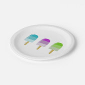 紙プレート7"とPopsicle 3デザイン ペーパープレート (アングル)