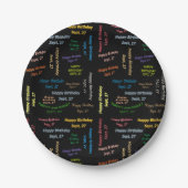 紙プレート9月27日誕生日 ペーパープレート (正面)