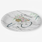 紙プレート9"ウェルカム春自転車 ペーパープレート (アングル)