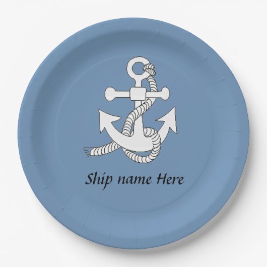 紙プレート-いかり(出荷名あり) ペーパープレート (正面)