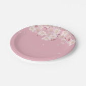 紙プレート:さくらんぼ花花びら ペーパープレート (アングル)