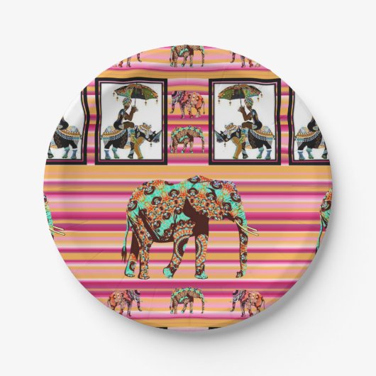 紙プレート、アフリカゾウ ペーパープレート (正面)