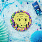 紙プレート、イエローシープイエローハート ペーパープレート (パーティー)