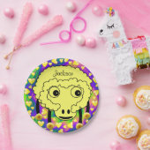 紙プレート、イエローシープイエローハート ペーパープレート (パーティー)