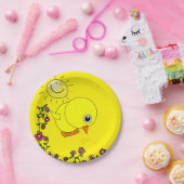 紙プレート、イエローチックサンフローラ ペーパープレート (パーティー)