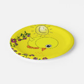 紙プレート、イエローチックサンフローラ ペーパープレート (アングル)