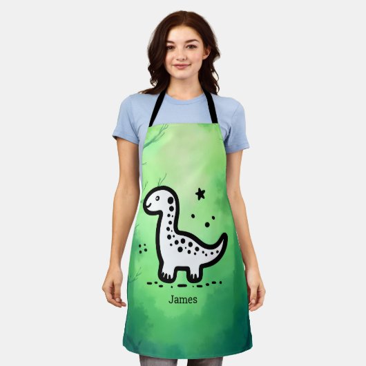 紙プレート エプロン (着用した状態)