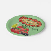 紙プレート、オリーブ油、トマト、100%ビーガン ペーパープレート (アングル)