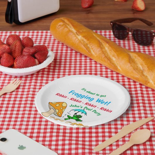 紙プレート、カエル、リブビットキノコ紙プレート ペーパープレート (ピクニック)