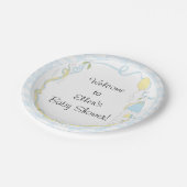 紙プレート"キャッスルブルーイエロー" ペーパープレート (アングル)