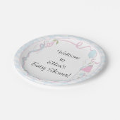 紙プレート「キャッスルブルーピンク」 ペーパープレート (アングル)