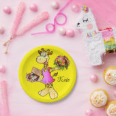 紙プレート、キリンフローラチョコレートイエロー ペーパープレート (パーティー)