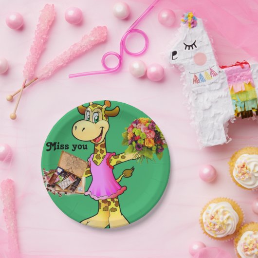 紙プレート、キリンフローラチョコレートユーズ ペーパープレート (パーティー)