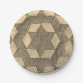 紙プレート – キルトブロックパターン ペーパープレート (正面)