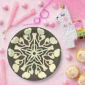 紙プレート、クラシックエレガント花柄 ペーパープレート (パーティー)