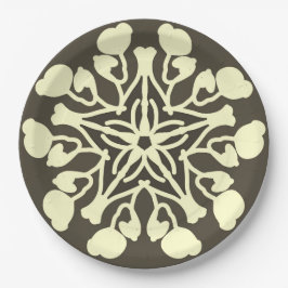 紙プレート、クラシックエレガント花柄 ペーパープレート