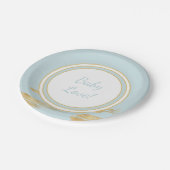 紙プレート「クラシック金ゴールド/青」 ペーパープレート (アングル)