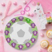 紙プレート – クラレット&ブルーストライプのスポーツシャツ ペーパープレート (パーティー)