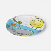 紙プレート、サメタコ太陽海魚 ペーパープレート (アングル)