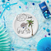 紙プレート、シープクラウドパームツリー ペーパープレート (パーティー)