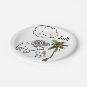 紙プレート、シープクラウドパームツリー ペーパープレート (アングル)