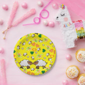 紙プレート、シープグリーンハート妖精 ペーパープレート (パーティー)