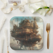 紙プレート：スティームパンク航海