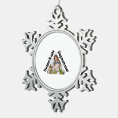 紙プレート スノーフレークピューターオーナメント (右)