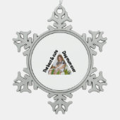 紙プレート スノーフレークピューターオーナメント (正面)