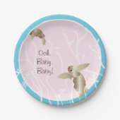 紙プレート「タートルブルーピンク」 ペーパープレート (正面)