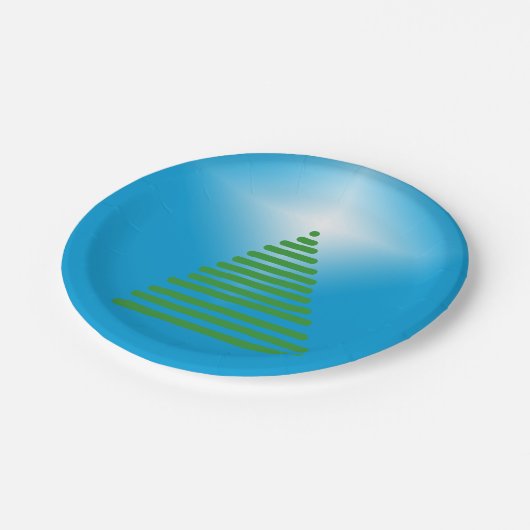 紙プレート – ツリーとスター ペーパープレート (アングル)