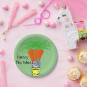 紙プレート、ニンジン100%ビーガンNo肉 ペーパープレート (パーティー)