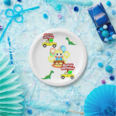 紙プレート、ハッピーバースデーアリゲータ ペーパープレート (パーティー)