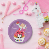 紙プレート、ハッピーバースデーカップケーキフェアリー ペーパープレート (パーティー)