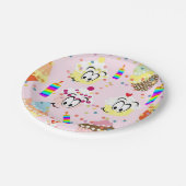 紙プレート、ハッピーバースデーカップケーキ ペーパープレート (アングル)