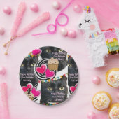 紙プレート、ハッピーバースデーキャットレディ紙プレート ペーパープレート (パーティー)