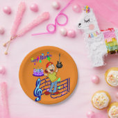 紙プレート、ハッピーバースデーギターロック音楽 ペーパープレート (パーティー)