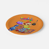 紙プレート、ハッピーバースデーギターロック音楽 ペーパープレート (アングル)