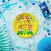 紙プレート、ハッピーバースデーグリーンウミガメ ペーパープレート (パーティー)