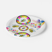 紙プレート、ハッピーバースデーバルーン(昆虫)マルハナバチ ペーパープレート (アングル)