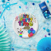 紙プレート、ハッピーバースデーパーティー時間 ペーパープレート (パーティー)