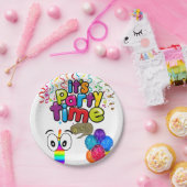 紙プレート、ハッピーバースデーパーティー時間 ペーパープレート (パーティー)