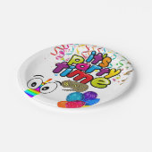 紙プレート、ハッピーバースデーパーティー時間 ペーパープレート (アングル)